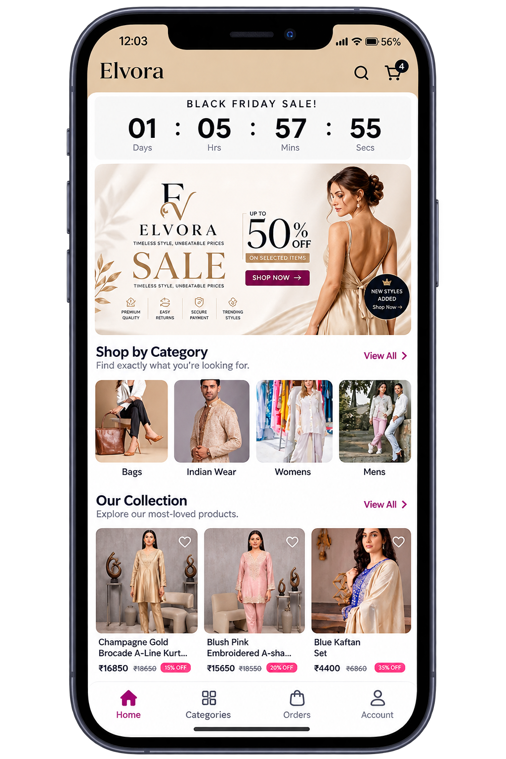 Customer App Experience Mockup
